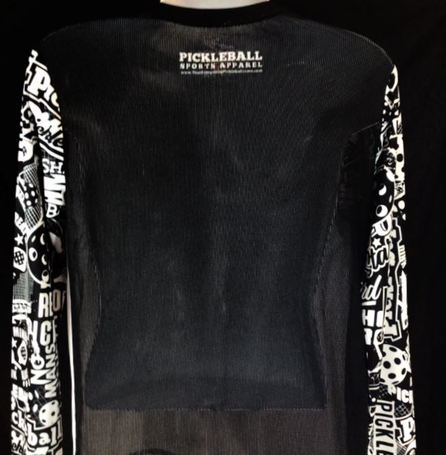 Elite Performance by "Headsweats" Men's "White Front & Black Back with Printed Sleeves " Long Sleeves