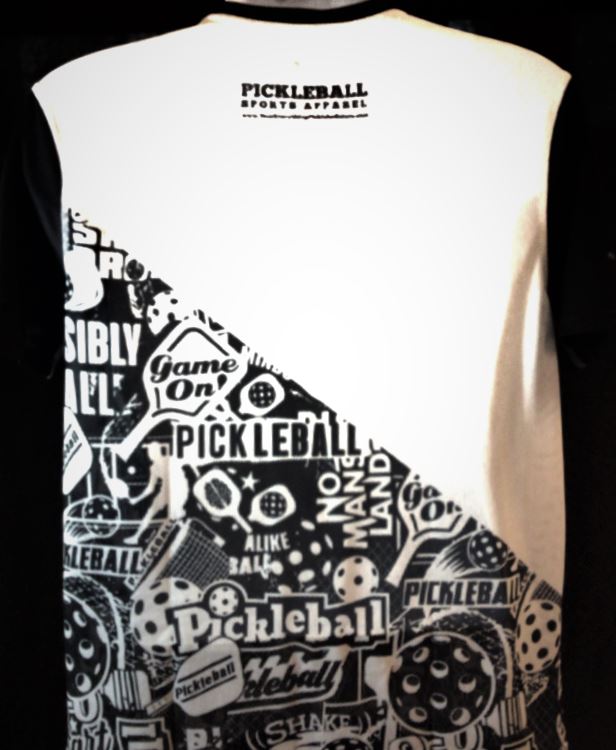 Elite Performance by "Headsweats" Men's" Black & White-Front & Back Print" Short Sleeve