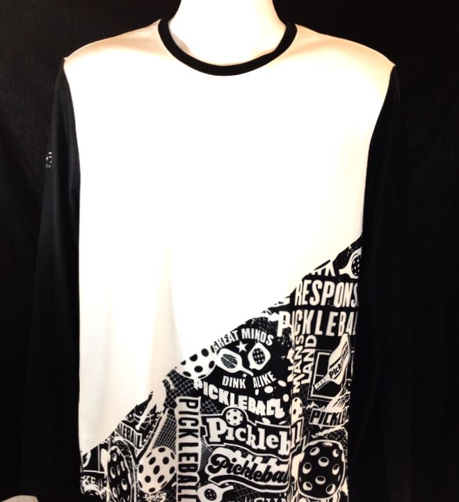 Elite Performance by "Headsweats" Men's "Black & White Diagonal Print" Long Sleeves