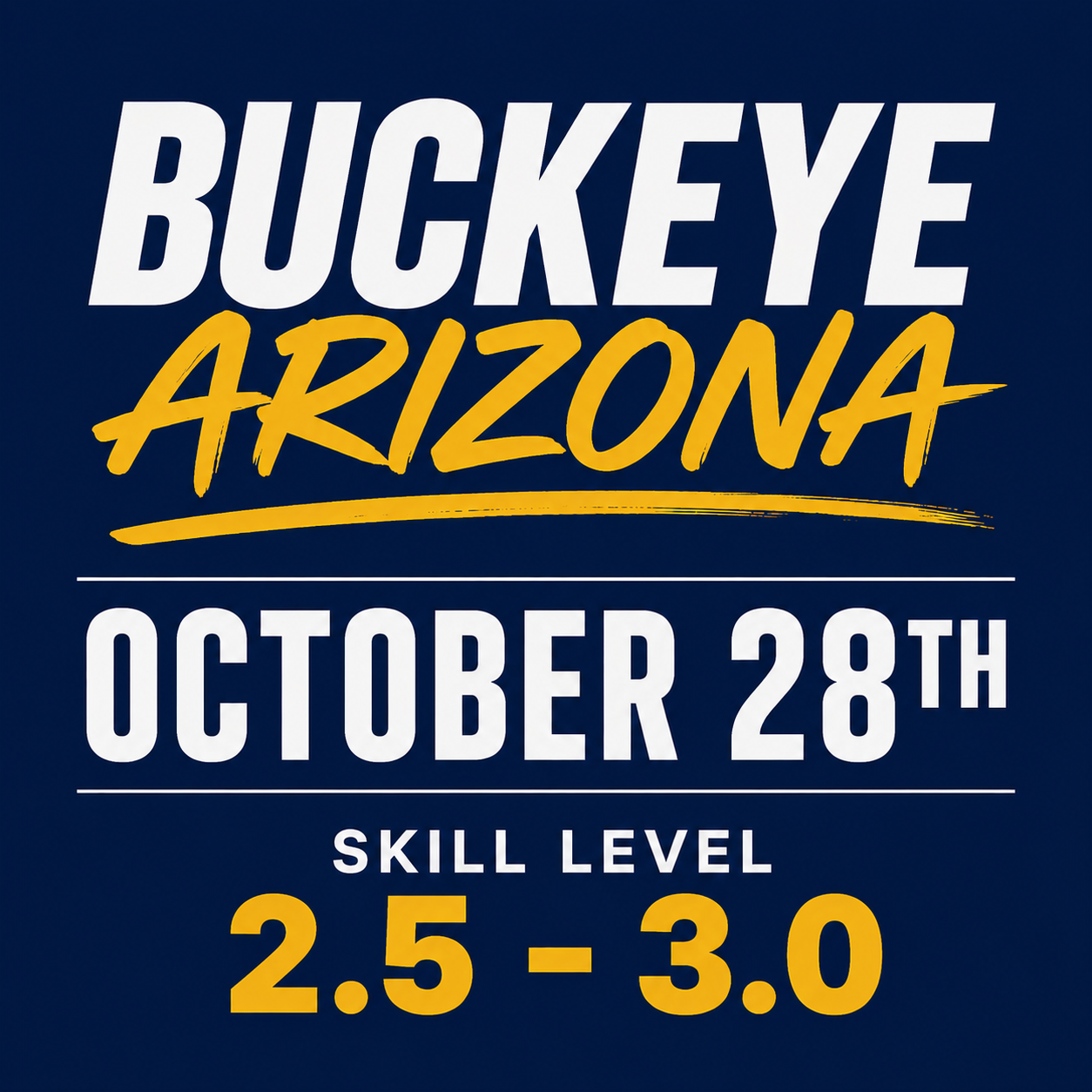 Buckeye October 28th
