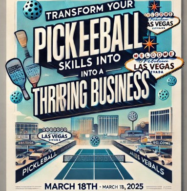 March 18th, 2025""Serve Up Success—Transform Your Pickleball Skills into a Thriving Business"" Our training is conducted live and in-person, ensuring a hands-on, interactive experience—no pre-recorded videos.