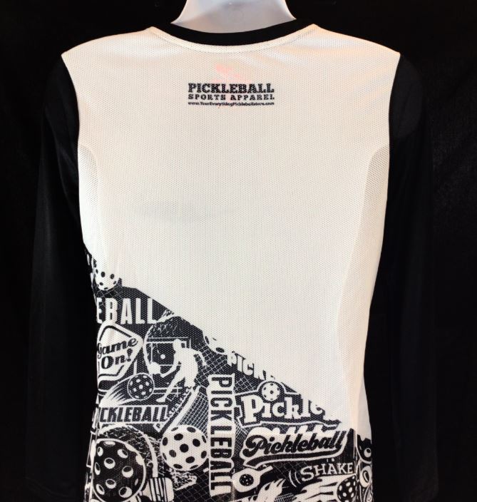 Elite Performance by "Headsweats" Women's "Black & White Diagonal Print" Long Sleeve