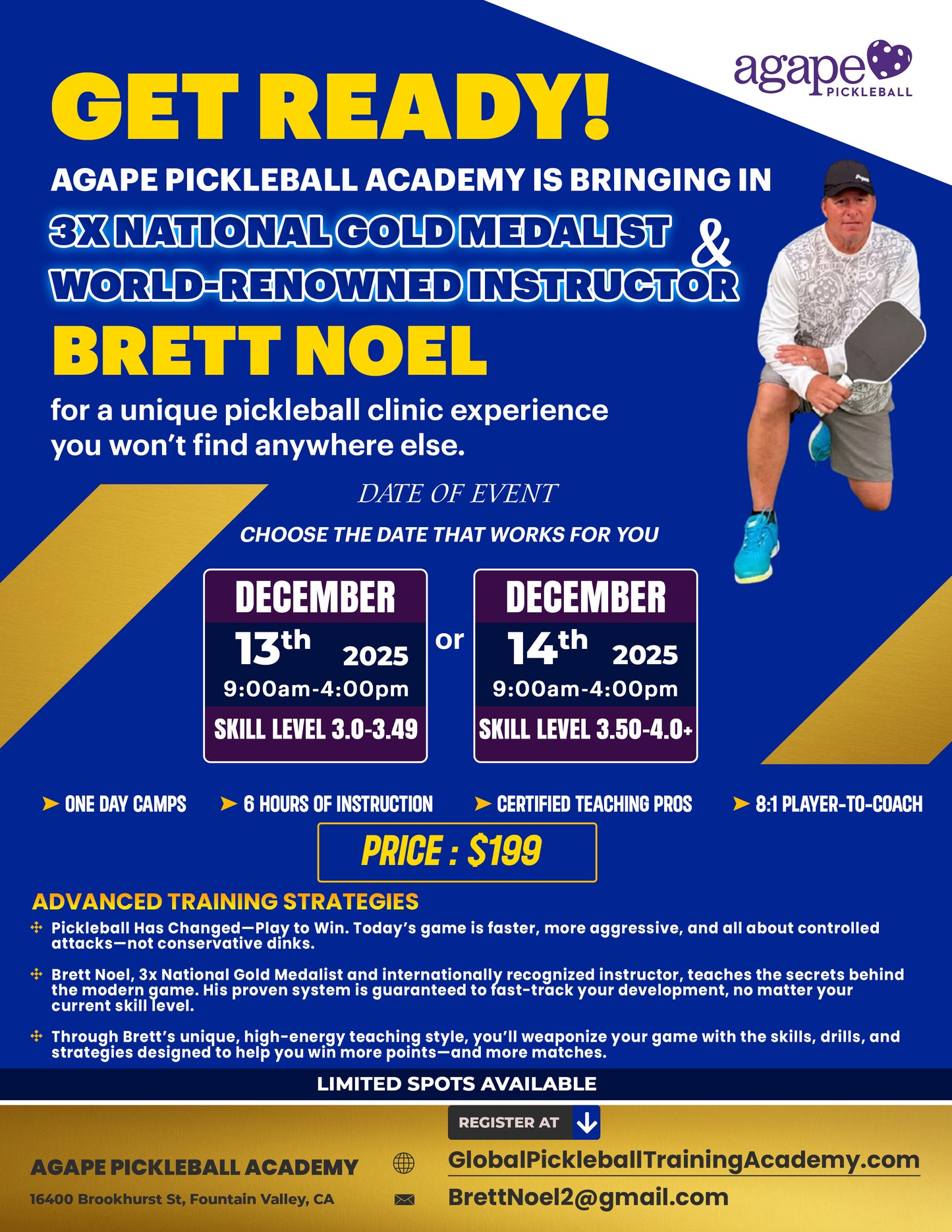 December 13th One Day Pickleball Clinic